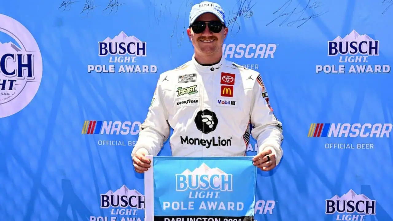 hero image for Tyler Reddick Scores Pole for Goodyear 400 at Darlington; Keselowski on Outside of Front Row